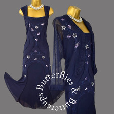 Chesca Size 18 Navy Beaded