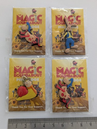 Magic roundabout pin badges - magic,