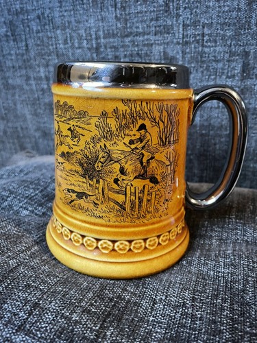 Hunting design tankard silver - tankard,