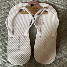 Plain Flips Flops White &