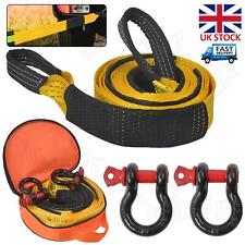 Tow Rope 10 Ton 22,000Lbs 5mx5cm Heavy Duty Recovery Car Towing Breakdown Strap