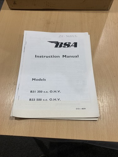 Bsa b31 b33 - instruction, manual