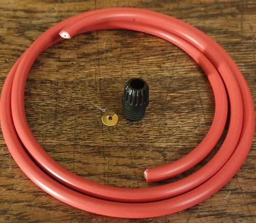 Vintage spark plug red - red, pvc