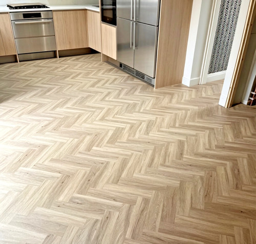 Herringbone limed oak lvt - limed,