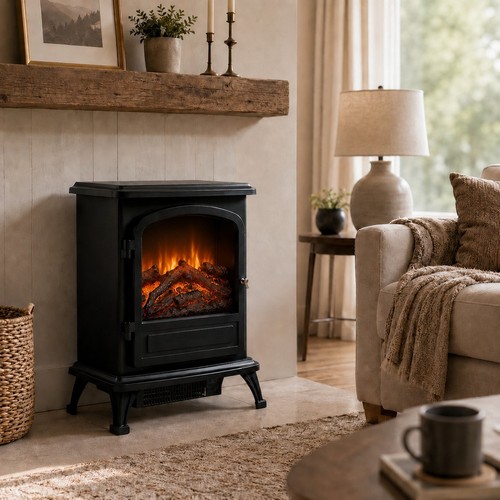 Electric fireplace stove - fireplace,
