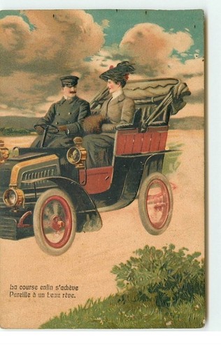 Embossed card the race - embossed,