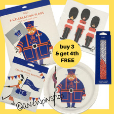 M&S Jubilee Plates Straws