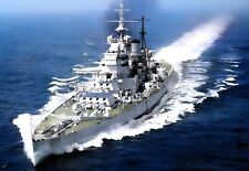 ROYAL NAVY KING GEORGE V CLASS BATTLESHIP HMS HOWE AT SPEED