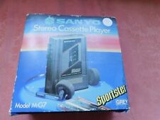 Vintage Sanyo 1980s stereo cassette player M-G7 SPORTSTER model