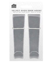 Over The Door Hooks Velvet 2 Pack Hangers For Clothes Storage Neat Tidy Modern