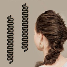 Hair French Plait Braid Braiding Styling Maker Stick Tool Band Twist Roll Spiral