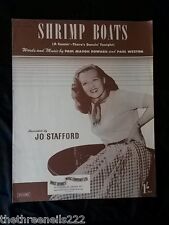 ORIGINAL SHEET MUSIC - SHRIMP BOATS - JO STAFFORD