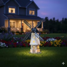 Large Solar Windmil Ornament
