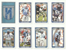 13 x DETROIT LIONS - Panini American Football 90-91 Stickers [Unused]