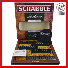 Scrabble Deluxe Board Game Word Game Low Profile Turntable ⚠️ SEE DESCRIPTION ⚠️