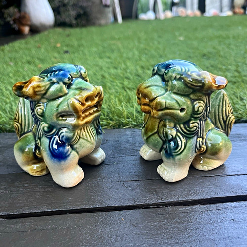 Vintage sancai glazed ceramic - vintage,