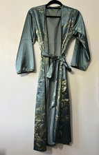 Ladies Dressing Gown Silk Look