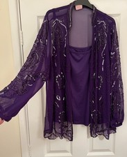 Purple beaded jacket camisole