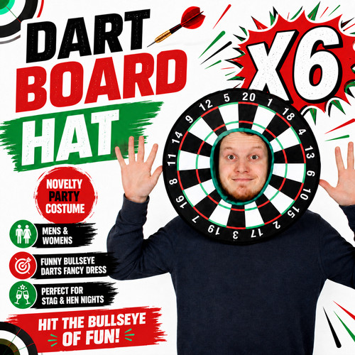 Dart board hats - hats, mens