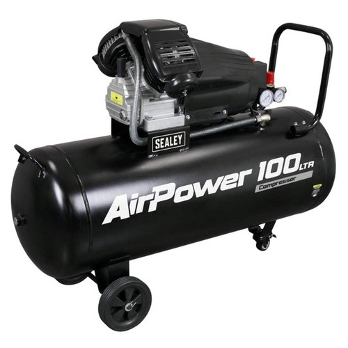 Sealey 100l twin - v-twin, direct