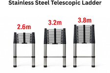2.6–5M Stainless Steel Ladder Telescopic Multi-Purpose Extendable UK