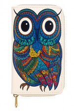 Women's Owl Print Zip Wallet