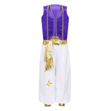 Kids Boys Arabian Prince Fancy Costume Uniform Outfits Funny Waistcoat Clothes