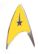 Star Trek Starfleet Insignia Logo Shield in Yellow Metal Enamel Pin Badge