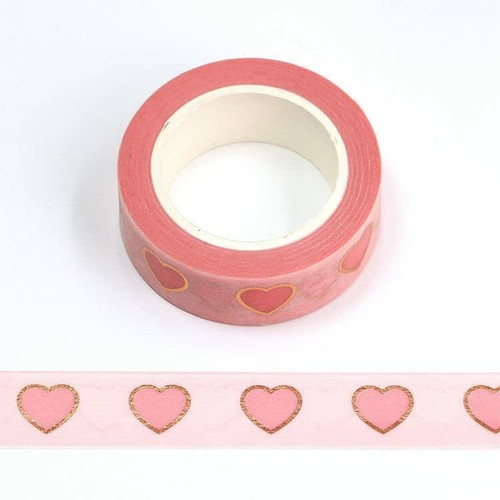 Pink with rose gold foil - pink,