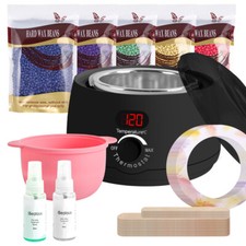Waxing Kit Heater Wax Warmer Pot Hair Removal Machine 500ML 500g Beans Set 