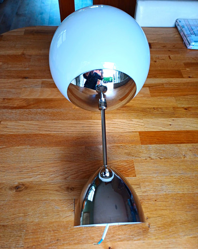 White glass globe pendant - white,