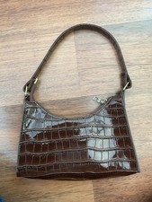 Women's Brown Faux Crocodile