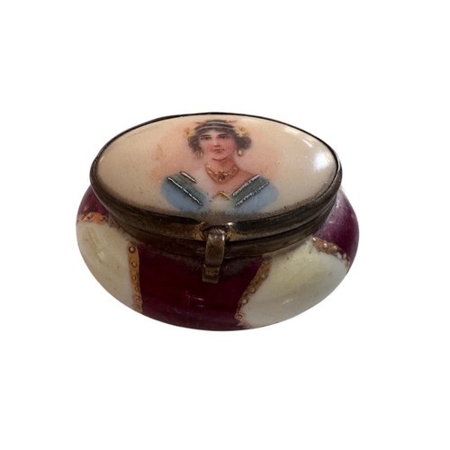 Antique porcelain trinket jar - antique,