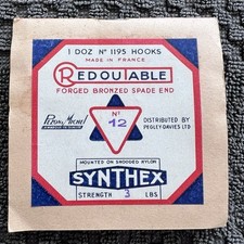 A Vintage Booklet Of Fishing Hooks. 10 Remaining. Pezon & Michel Redoutable.