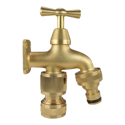 Heavy duty brass garden tap - brass,
