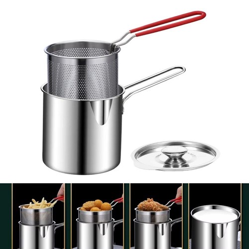 Stainless steel deep fryer - steel,