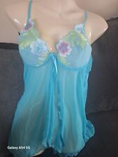 Vintage Andrea Kristoff for Escante Lingerie Sheer Baby Doll Size M 34 