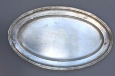 Large oval silver plate