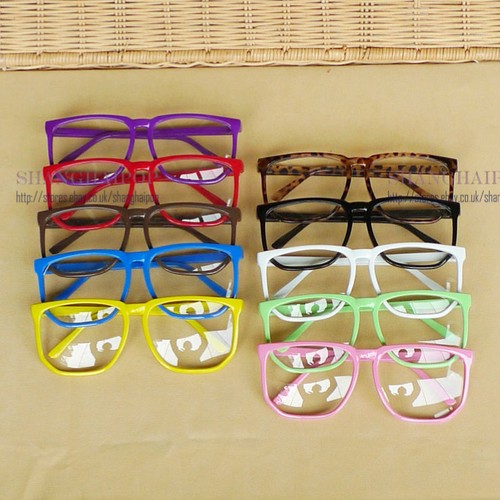 Large nerdy glasses clear - large, lens
