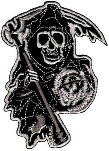 Bc56 skull biker patch - bc56★skull, iron