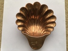 RARE 1932 DATED SHELLMEX SHELL SHAPED BRASS ADVERTISING PEANUT DISH/ASHTRAY