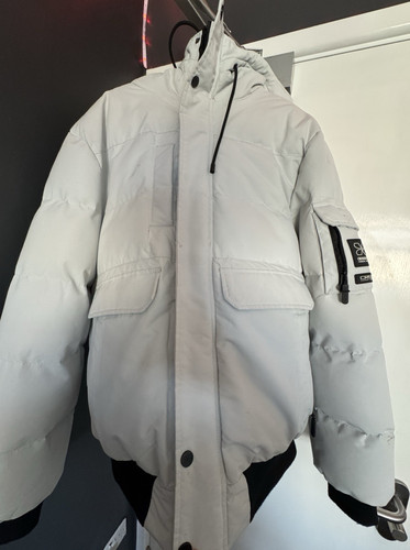 Crosshatch white hooded - crosshatch, padded