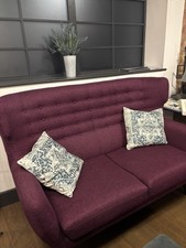 Gorgeous rich dark purple 2 seater sofa