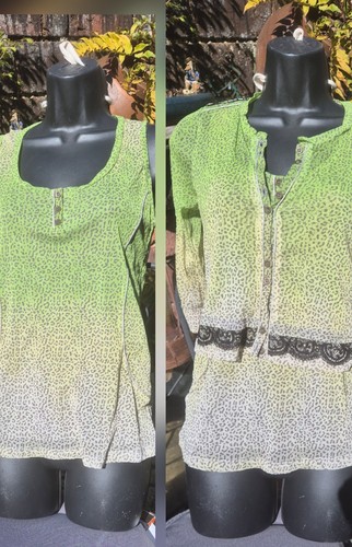Garella ombre green leopard - ombre,