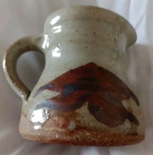Small Vintage Studio Pottery Stoneware Jug Graybrown 7.5 cm VGC 150 ml