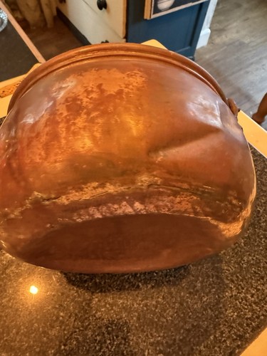 Antique copper cauldron pot - cauldron,