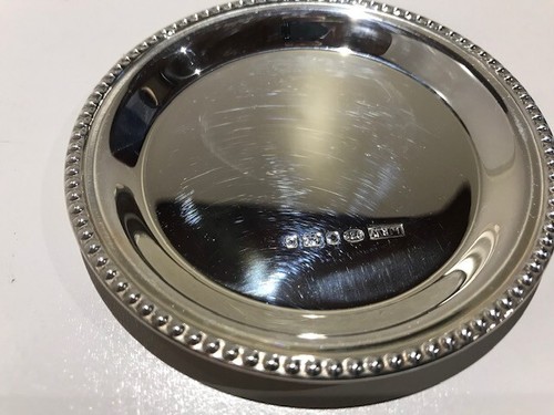 Hallmarked silver bead - a, edge