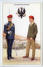 British Army Art Postcard 14th / 20th Kings Hussars Reg Sergeant Major & Captain