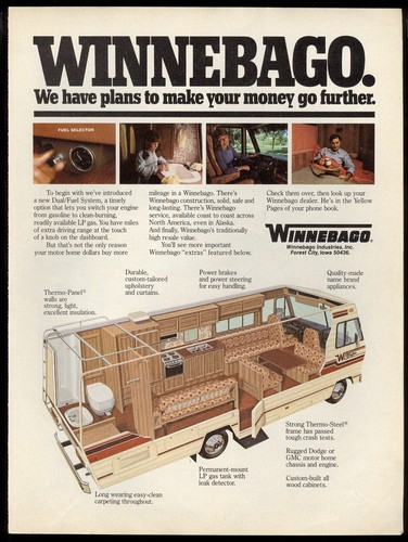 1980 winnebago advertisement - winnebago,