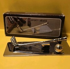 Vintage Brass Golf Club Note